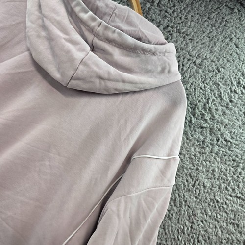 New Balance Womens Jumper Size L Soft Purple White Long Sleeve Hooded Oversize - Afbeelding 10 van 14