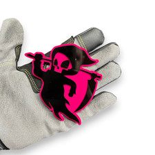 2x Pink Flying Reaper Death Car Fender Badges - 3d Custom Car Emblem 4x4 Suv
