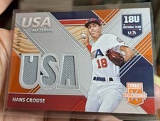 Hans Crouse 2020 Elite Extra Edition Baseball Usa GW Material #/199