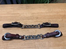 (2) TOP QUALITY Leather Curb Chains  / Chin Straps 4 Bridle  ~  CIRCLE Y