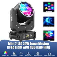 7x70W RGBW LED Moving Head 42 Pixel Ring 540 Pan 205 Tilt 16 Million Colors DMX