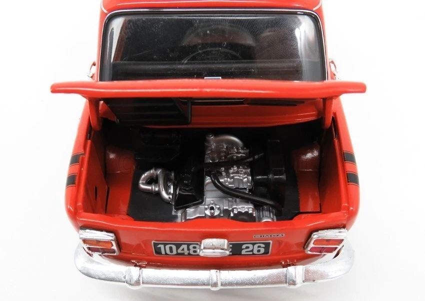 SIMCA 1000 RALLYE 1971 ORANGE NOREV 185700 1:18 LHD CAPOT NOIR AVEC OUVRANT - Photo 2/4