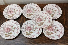 7 Rose Chinz Johnson & Bros Salad Plates England