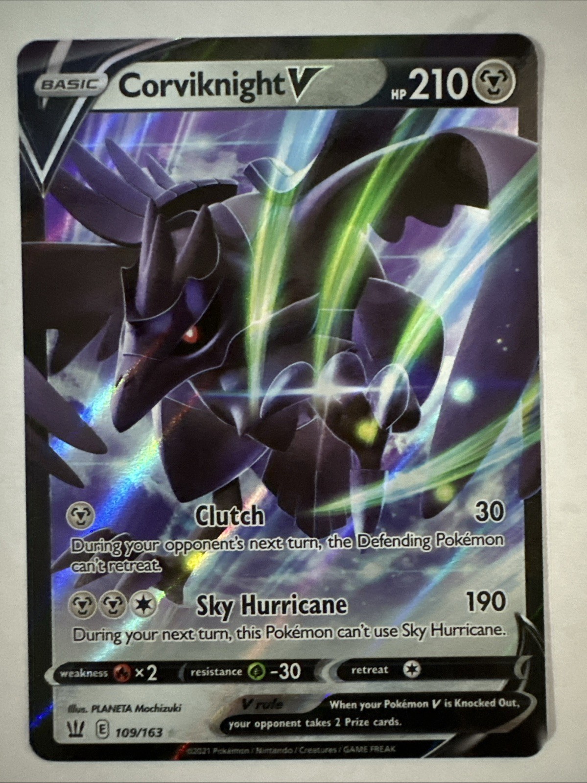 Corviknight V 109/163 Ultra Rare Pokemon Battle Styles NM