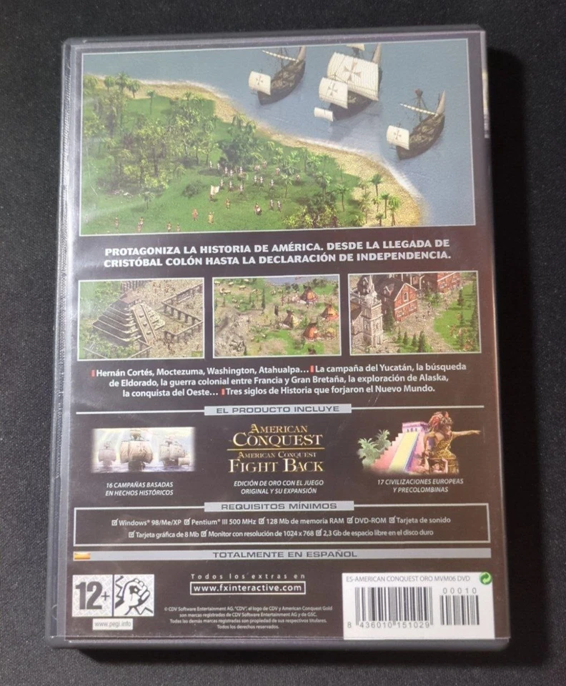 American Conquest - Edición de oro - PC - JUEGO FISICO - 1ª EDICION FX - ESPAÑOL - Imagen 2 de 2