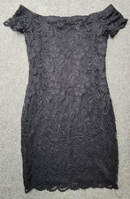 Ambiance Womens Black Short Dress M Shortsleeve