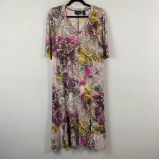 Attitudes by Renee Petite Como Jersey Godet Midi Dress Size PXL A561739