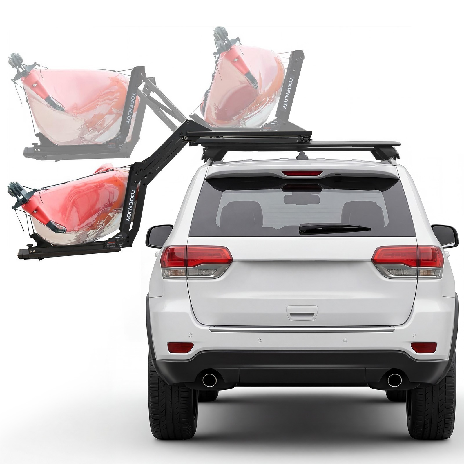 TOOENJOY 20.7''H Universal Assist Elevating Roof Rack SUV Kayak Bike Carrier