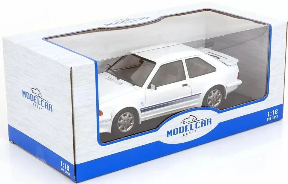 MCG18419 FORD ESCORT MK3 RS TURBO WHITE 1985  1:18 DIECAST MODEL CAR