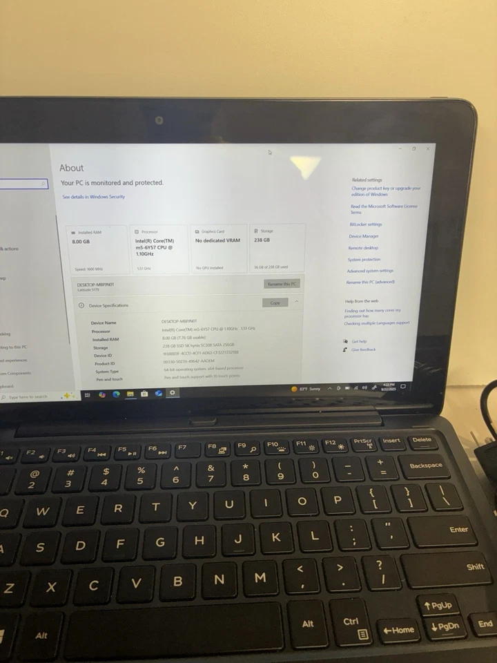 Dell Latitude 5179 2-in-1 (10.8" touch, Intel m5, 8GB, 128GB SSD, Win 10) Bundle - Image 4 of 4