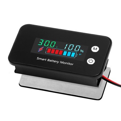   Batterieanzeige Spannungsanzeige DC 12V72V mit Temperatursensor, IPX7 Wasse...