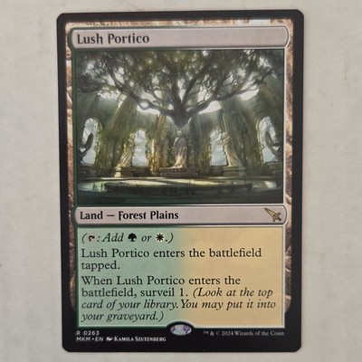 Wizards of the Coast Lush Portico Karlov Manor Regular Rare Land Green White #2 