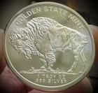 1oz Golden State Mint Buffalo .999 Silver Round