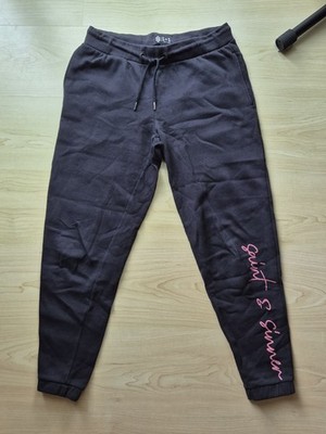 Saint & Sinner Graphic Sweatpants, Größe S, Schwarz/Pink, Gebraucht
