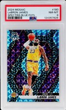 2024 Panini Mosaic Lebron James #180 PSA 8 Spectris Blue Fotl 25/25 Basketball