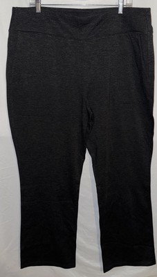 Sketchers  plus 3XL Go Walk High Waisted HW Flare Pants Gray Pull On Knit Women