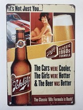 Schlitz Beer Malt Liquor Metal Sign - 1960’s Classic Formula
