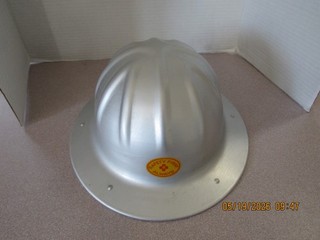 BF McDonald aluminum hard hat with leather liner Anaconda Co. MT