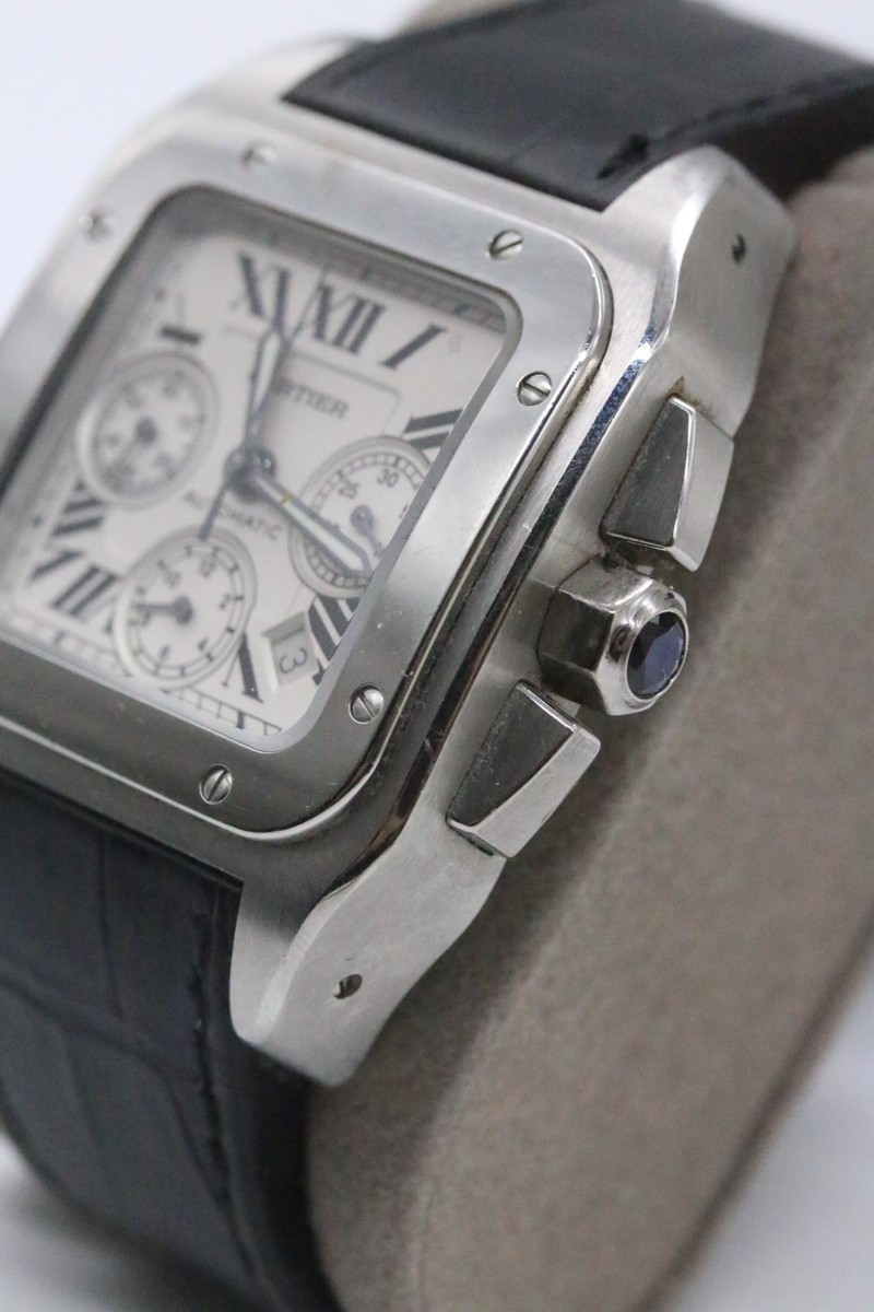 Cartier Santos 100 XL Chronograph W87983NX Stainless Steel