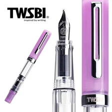 F nib - New TWSBI ECO Edition Fountain Pen - Glow Purple