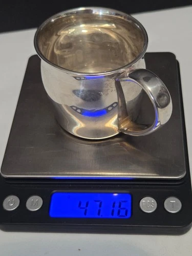 Vintage LUNT - Sterling Silver Baby Cup 120 - Monogramed "NMH" - 47.16g