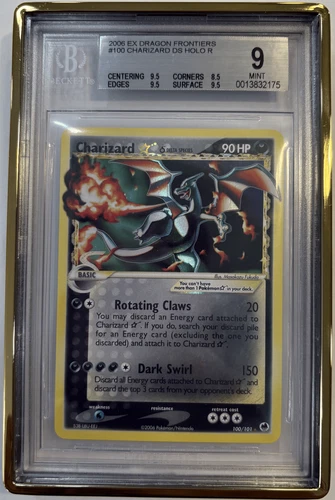 2006 Pokemon EX Dragon Frontiers Charizard Gold Star DS HOLO R MINT! 9.5 Subs