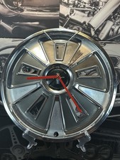 Genuine 1966 Ford Mustang 14 Folk Art Hubcap Quartz Wall Clock