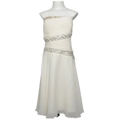Bcbgmaxazria, Cocktailkleid, Größe: M/L, Weiß, Satin, Damen #PXI