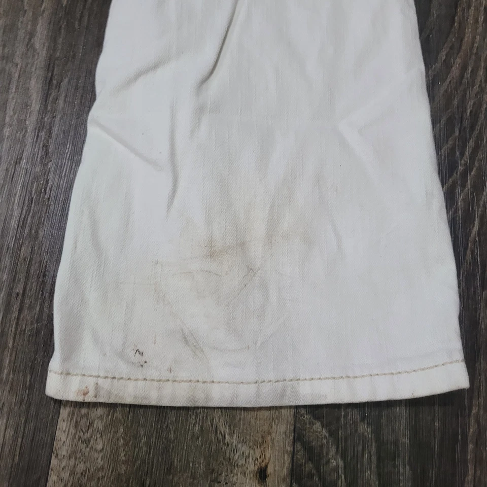 Pantalones de mezclilla Miss Me Irene para mujer 28 blancos corte bota tiro bajo puntada solapa occidental Foto 3 de 4