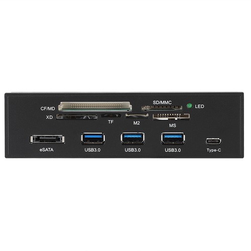 5.25inches Multifunction Internal Card Reader Dashboard PC Front Panel NEW - Afbeelding 4 van 7