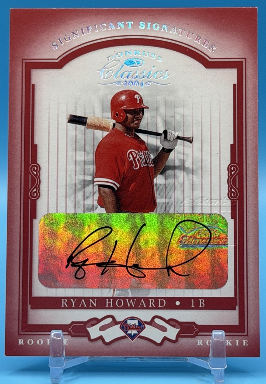 2004 Donruss Classics Rookie Significant Signatures Ryan Howard Auto /250 #186