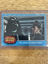 1977 Topps Star Wars Series I Blue Card #7 The Villainous Darth Vader (RC)