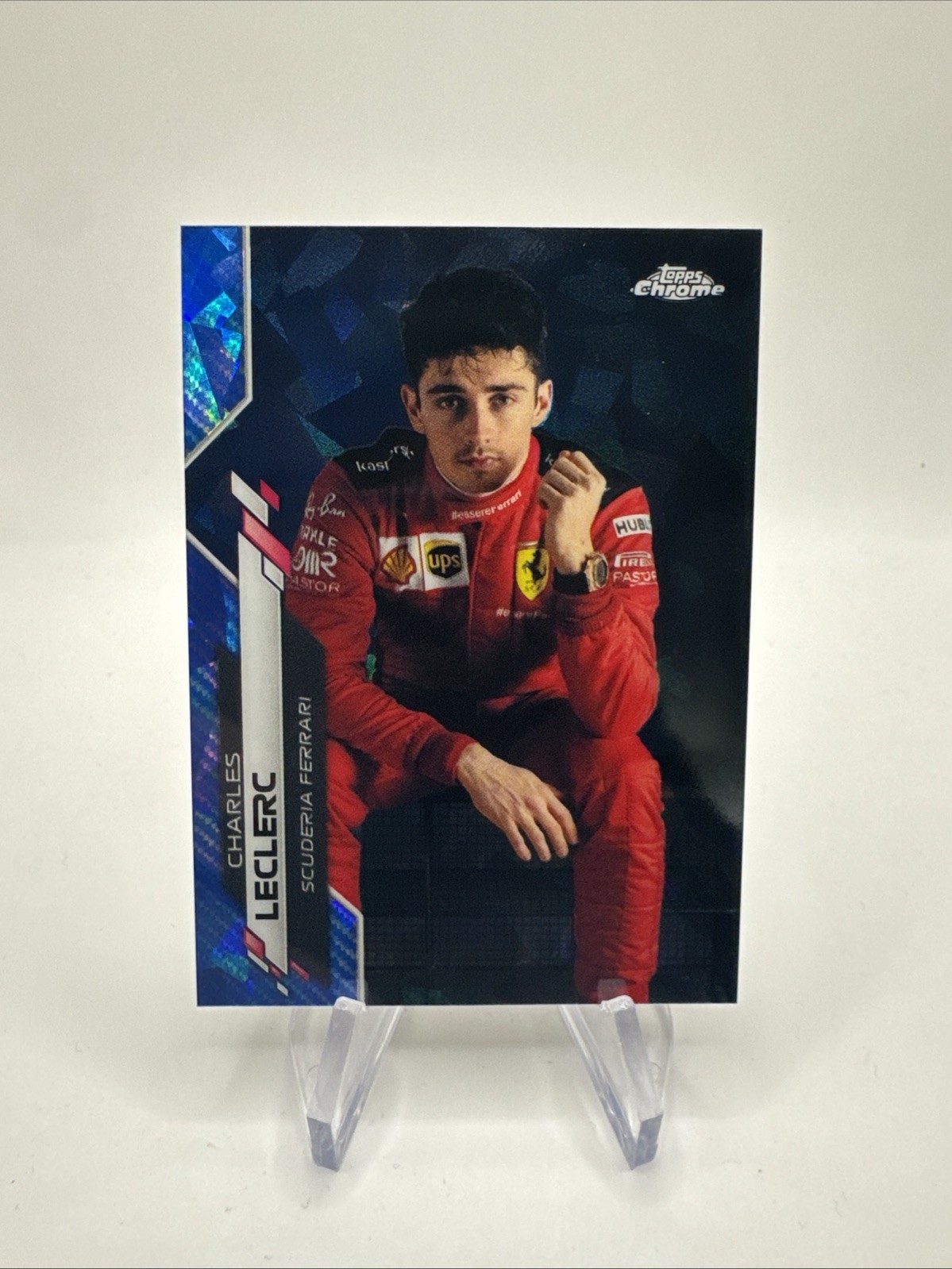 Charles LeClerc 2020 Topps Chrome Sapphire F1 #4 Image Variation SP Ferrari RC