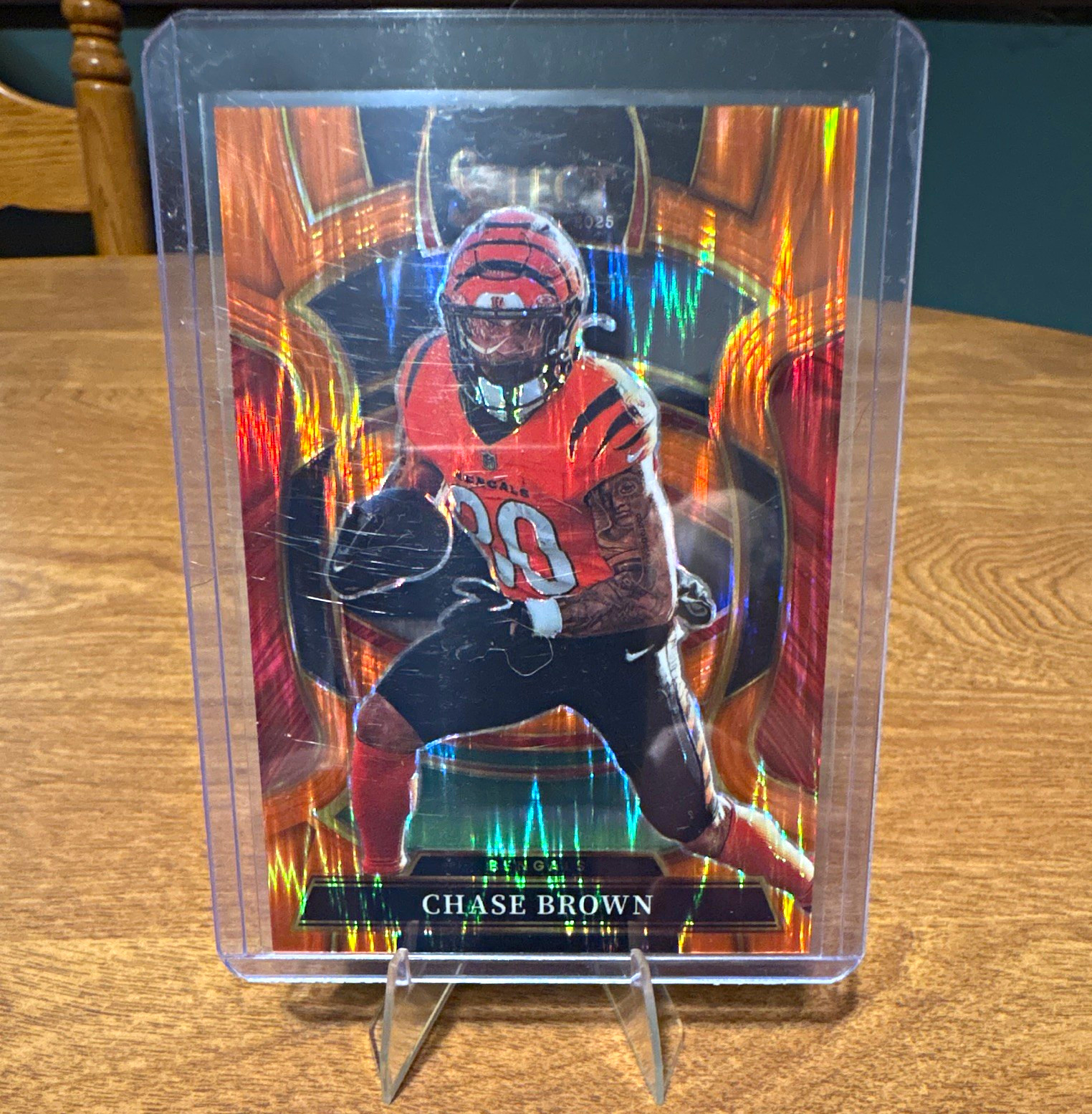 Panini Select 2025 Chase Brown Bengals Concourse #59 Orange Shock /499 🔥🐅