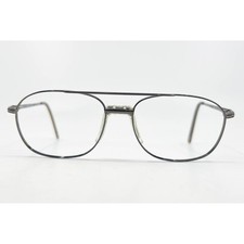 Adensco Mark Eyeglass Frames Mens Gunmetal Aviator Double Bridge 57-16-145