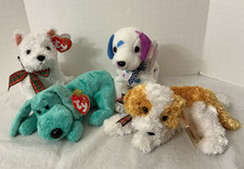 TY Beanie Babies, Dog Lot of 4 - Darling, Diddley, Dizzy, Kirby