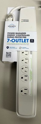 7-Outlet Surge Protector Uninex Energy Saving Advanced Power Strip New