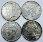 *MIXED DATE PEACE DOLLAR LOT* *AU++* *4 TOTAL COINS* NR #G4202