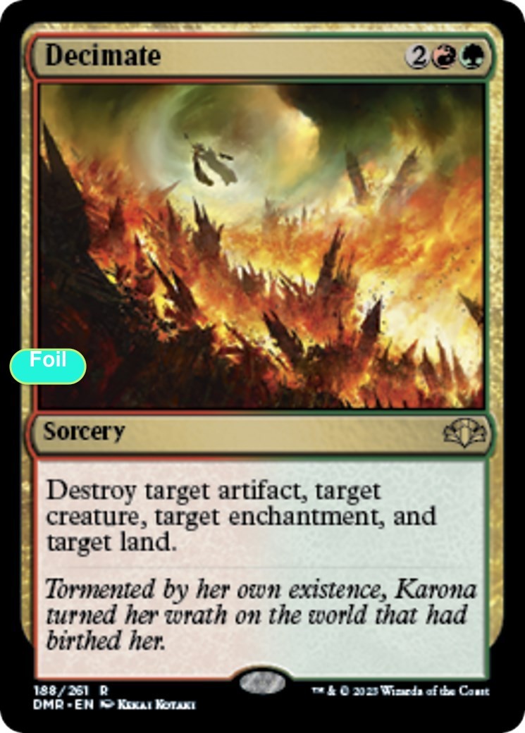 Decimate - Foil - DMR - 188 NM/LP