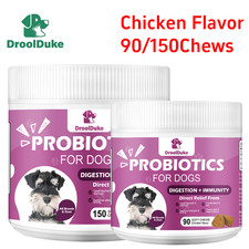 Probiotics for Dogs 150 Chews Dog Digestive Enzymes Support Gut Chicken Flavor