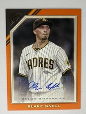 2022 Topps Gallery - Veterans Autographs Blake Snell #VA-BS Orange /25 (AU)