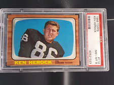 1966 Topps Ken Herock Oakland Raiders #112 PSA 8