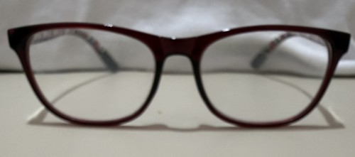 Easy Readers Red Black Check Rectangular Glasses Frames 50-16-135 Unisex