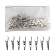 100 PCS 1.37 35mm Metal Alligator Clips, Nickel Plated, Lab, Electric Test