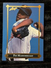 1992 Leaf Gold Leaf Rookies Baseball Card BC-17 Pat Mahomes RHP Minnesota Twins