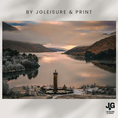 Glenfinnan Monument Scotland Poster Print Loch Shiel Scottish Highlands Wall Art