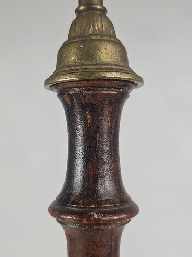 1900c Baroque Carved Altar Candlestick Converted Table Lamp 29" - Picture 16 of 22
