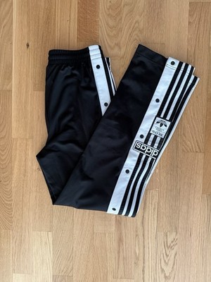 Damen schwarze Adidas Originals Adibreak Trainingshose Größe S Neu