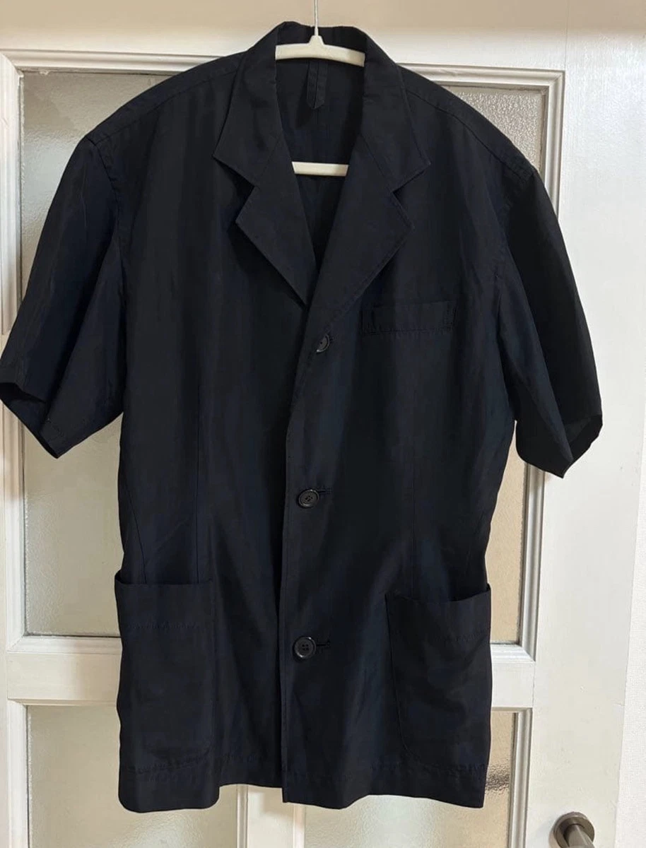 Yohji Yamamoto Black Coats, Jackets & Vests Linen Outer Shell for