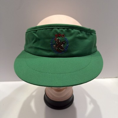 Vintage Derby Cap RRC Grouse Green  High Front Golf Visor Hat Cap Adjustable